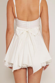 BRA CUP PRINCESS MINI DRESS WITH LACE TRIM