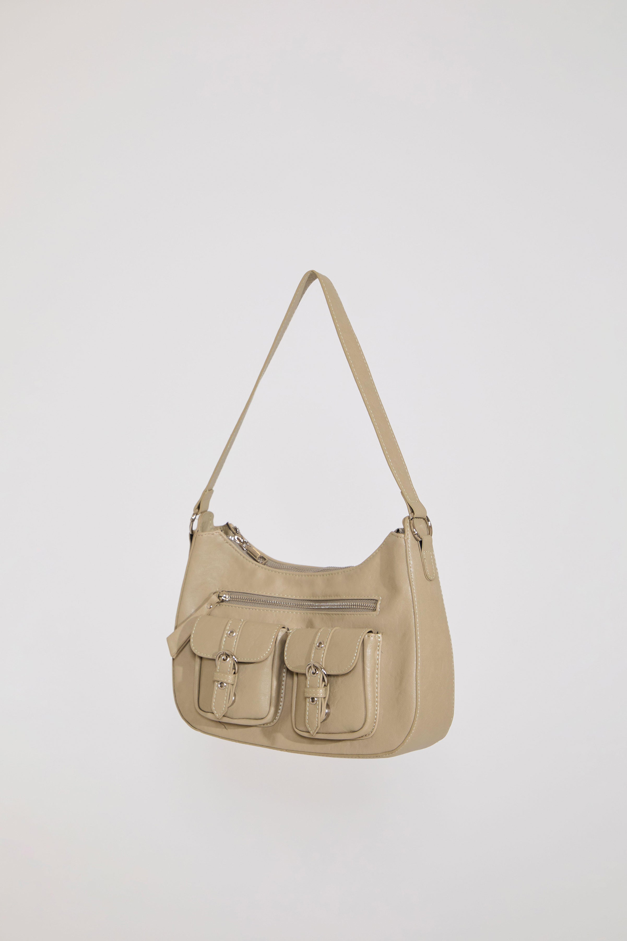MULTI POCKET VEGAN LEATHER SHOULDER BAG – Tenshoppe-store