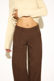 DOUBLE BUTTON STRIPED TROUSERS