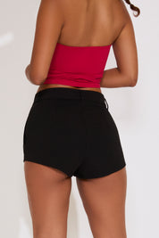 HIGH RISE MICRO MINI SHORT WITH BELT LOOPS