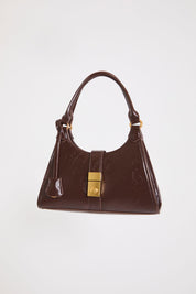 VEGAN LEATHER GOLD HARDWARE HOBO BAG
