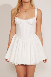 BRA CUP PRINCESS MINI DRESS WITH LACE TRIM