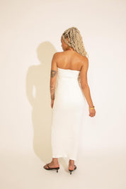 SLEEVELESS TEXTURED MAXI DRESS