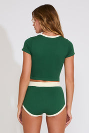 BROOKLYN 99 CONTRAST BINDING TOP & SHORTS SET