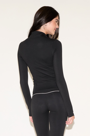 LONG SLEEVE CONTRAST PIPING ACTIVE WEAR JACKET