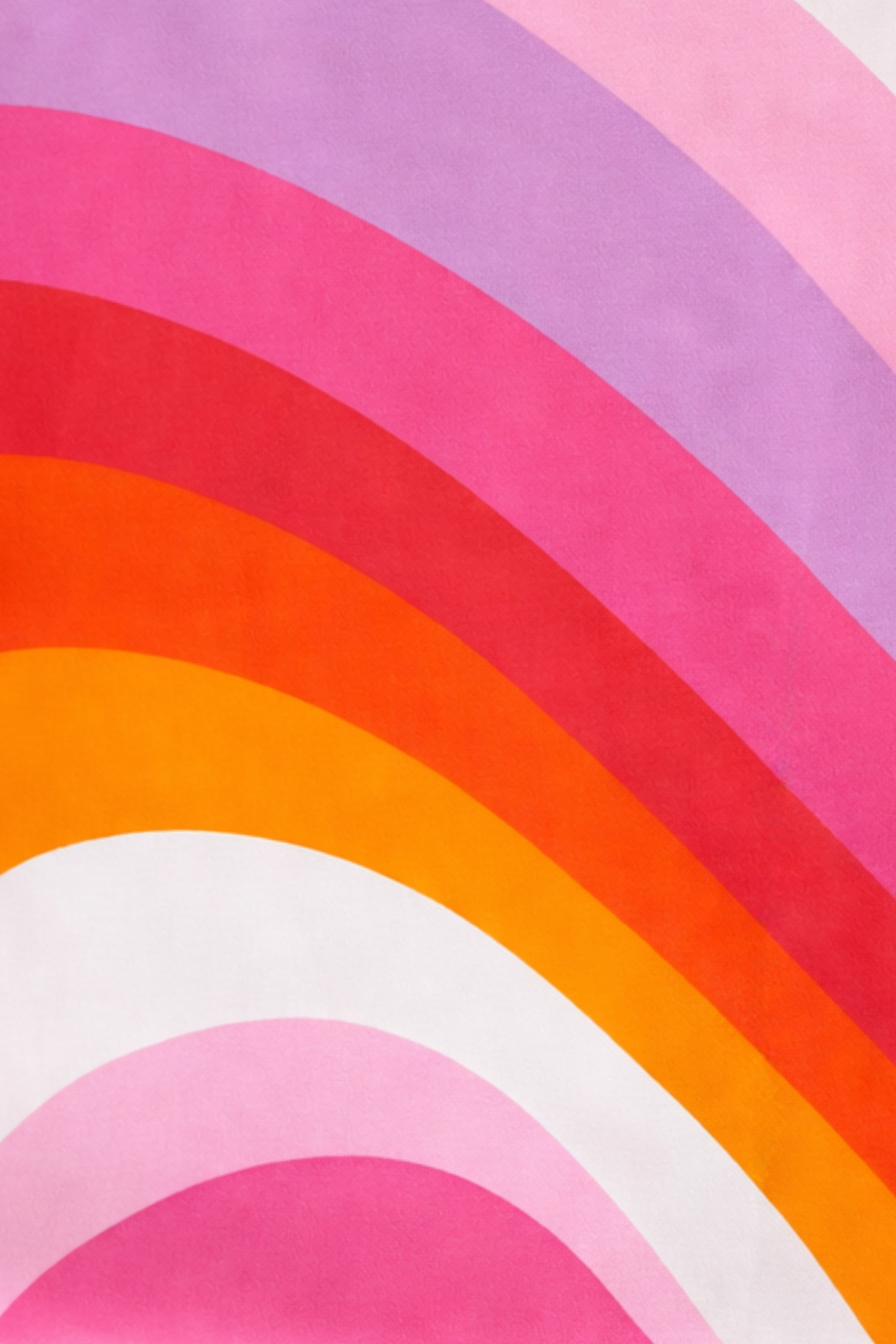 COLORFUL ARC PRINT SILKY SCARF