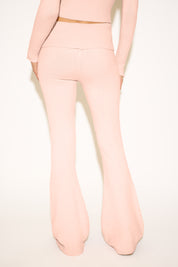 FOLD OVER FLARE SWEATER KNIT PANTS