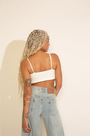 CRINKLE TEXTURE CAMI STRAP BUTTERFLY TOP
