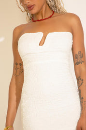 SLEEVELESS TEXTURED MAXI DRESS