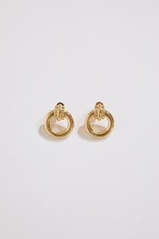 Gold Dipped Door Knocker Earrings