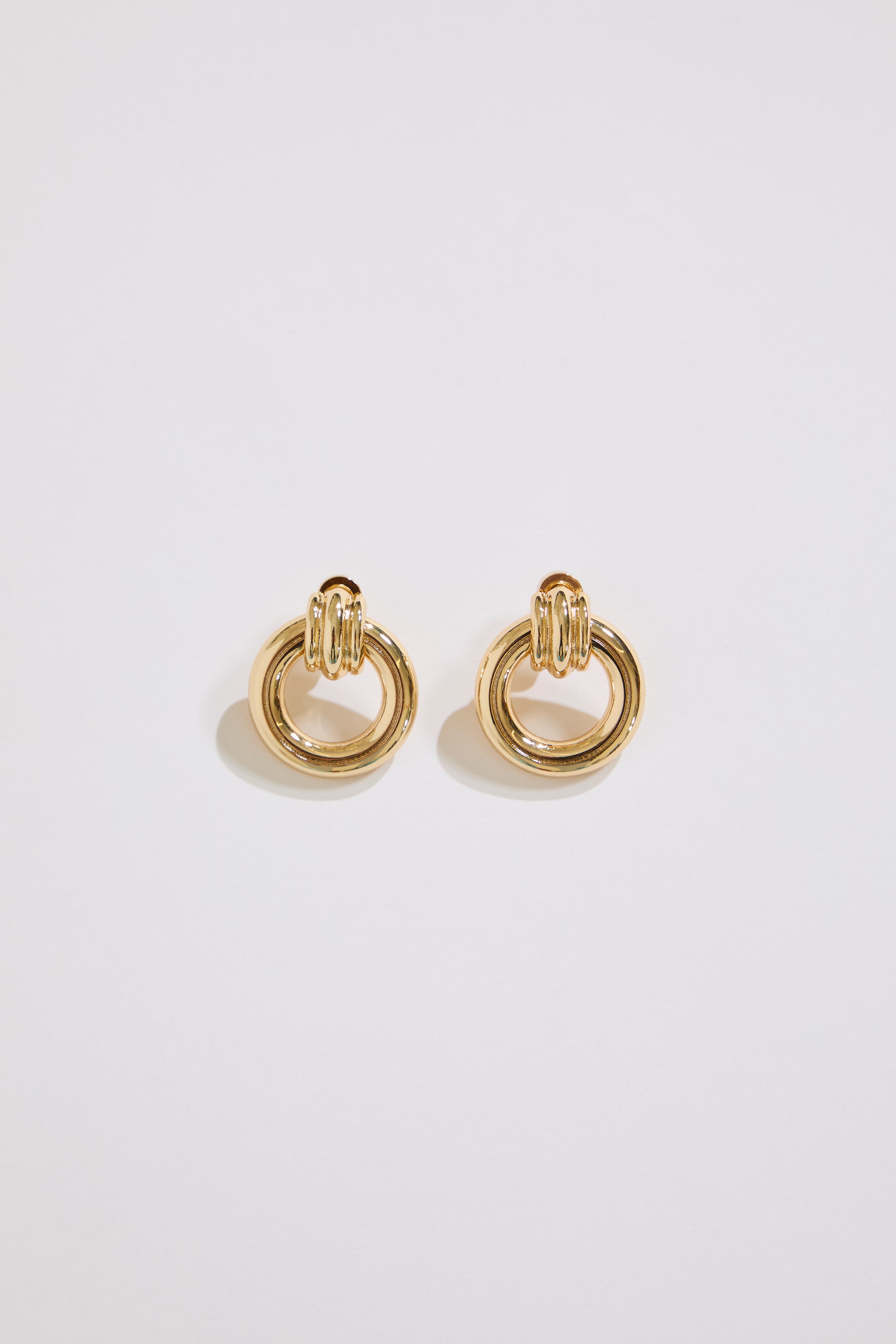 Gold Dipped Door Knocker Earrings