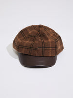 PLAID NEWSBOY CAP