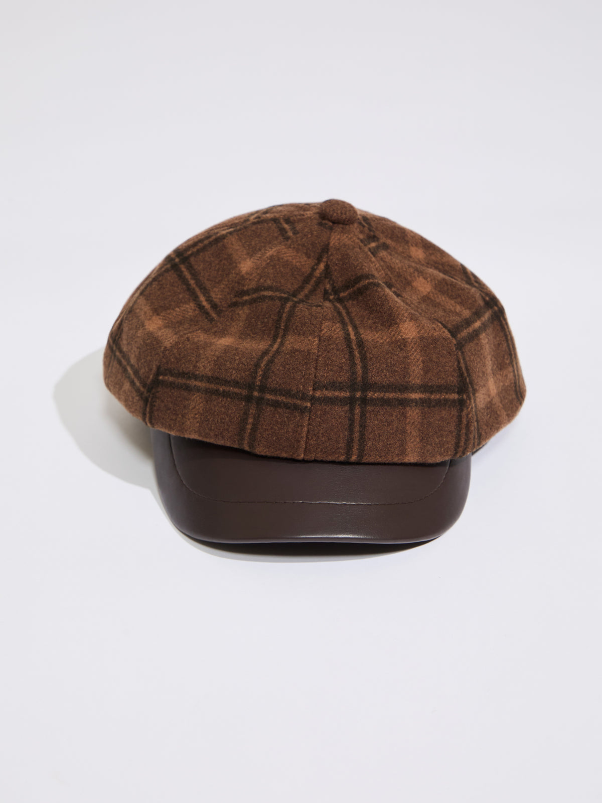 PLAID NEWSBOY CAP