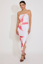 ORCHID MESH TUBE MAXI DRESS