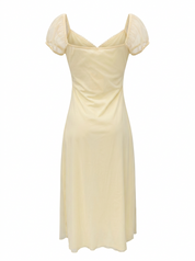 Ghost cut image of EMBELLISHED CAP SLEEVE RUFFLE MAXI DRESS on a white background.