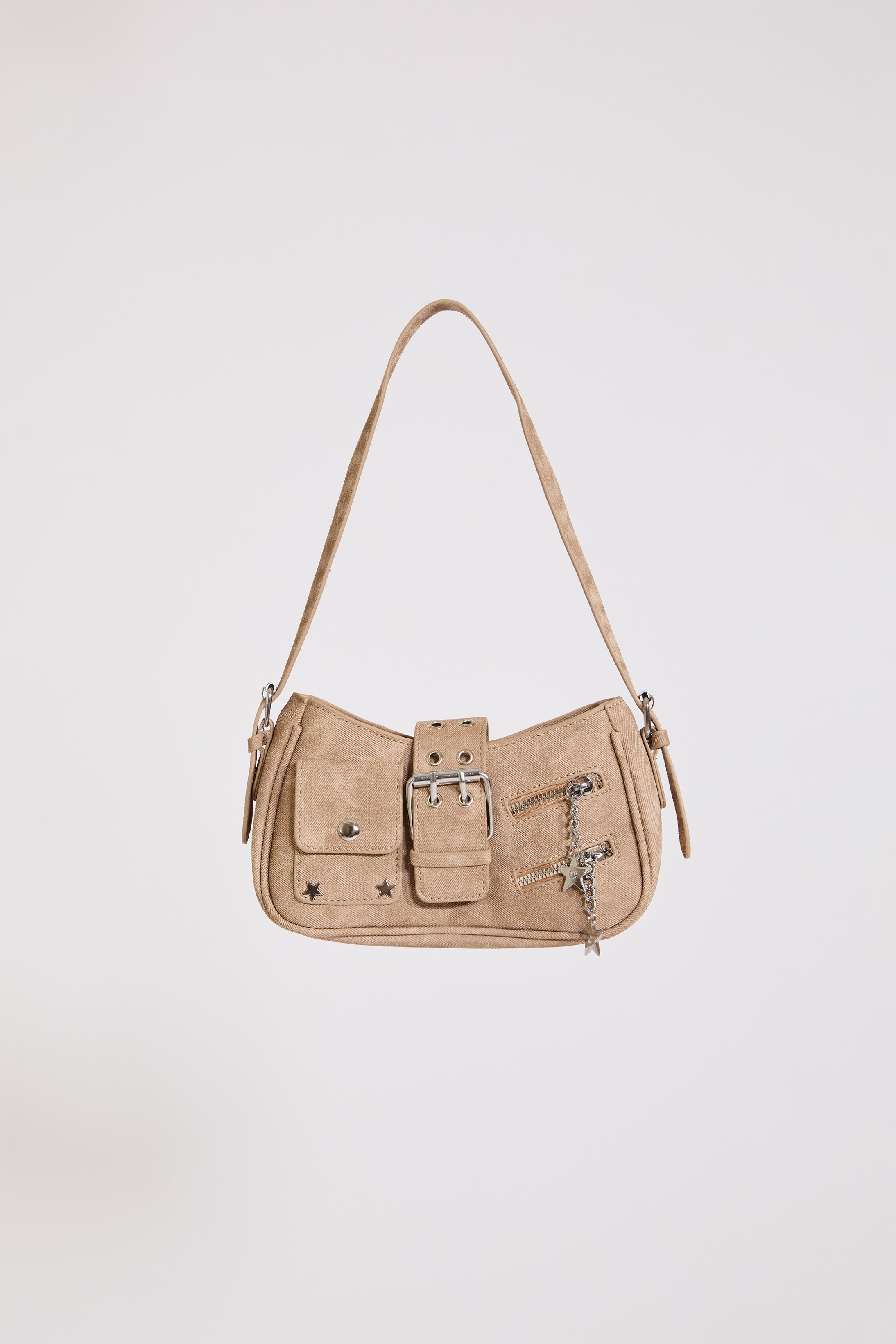 WORN LOOK VEGAN LEATHER BAG WITH ZIPS & BELT SPBA250521 (8)