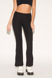 YOGA WAIST FLARE LEGGING WITH SLIT