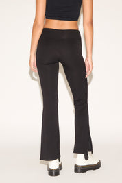 YOGA WAIST FLARE LEGGING WITH SLIT