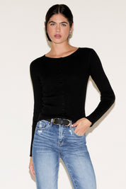 RIBBED BUTTON UP CARDIGAN