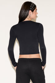 ROUND NECK LONG SLEEVE SIMPLE SHIRT