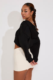 ZIP UP FRENCH TERRY HOODIE WITH KANGAROO POCKET