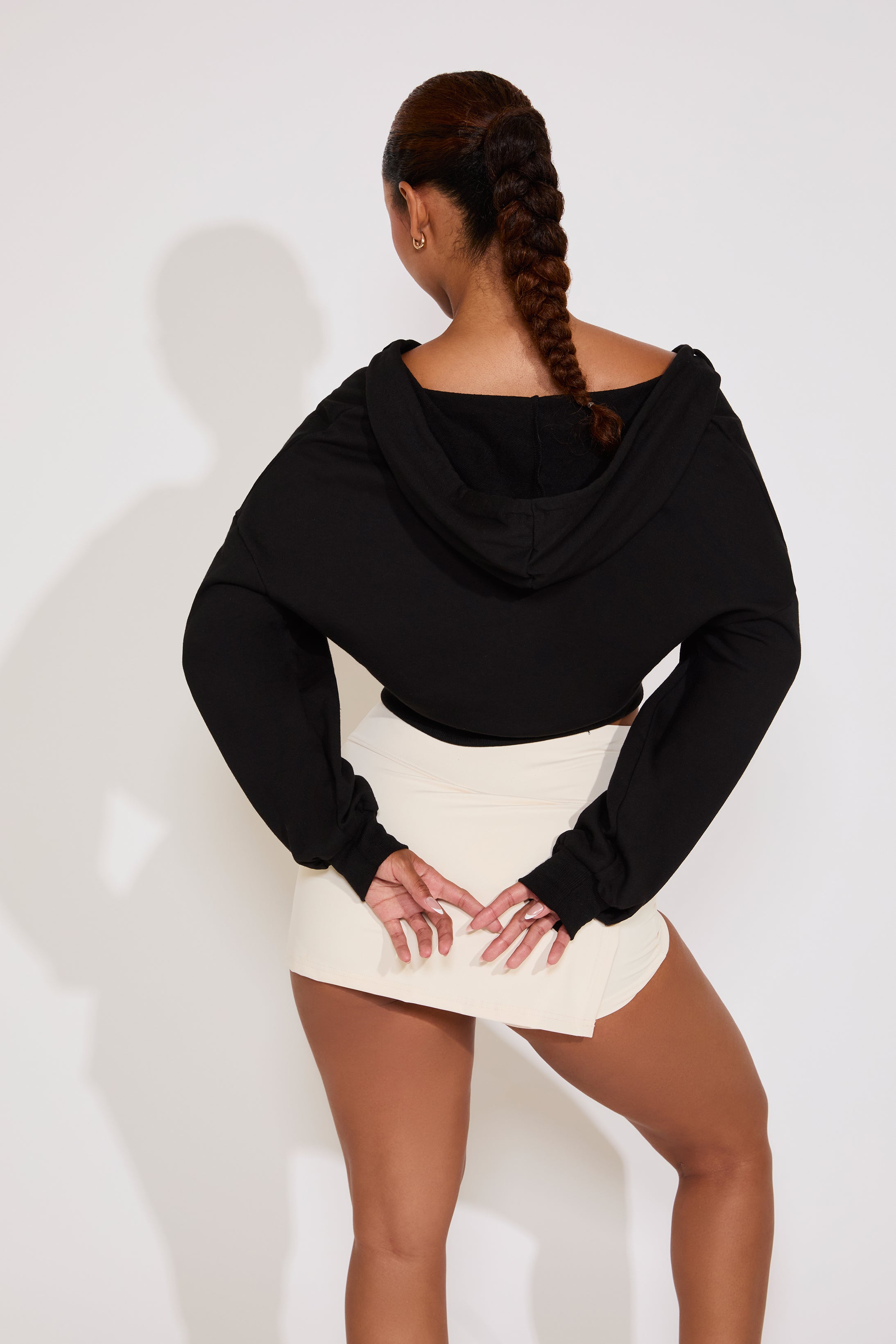 ZIP UP FRENCH TERRY HOODIE WITH KANGAROO POCKET