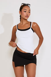 SIDE SLIT WIDE WAIST ACTIVEWEAR SKORT