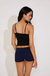SCRUNCHED V NECK SEAMLESS CAMI TOP