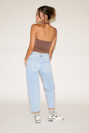 HALTER COWLED NECK SEAMLESS SOLID COLOR TOP