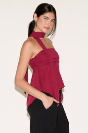 STRAPLESS TUBE TOP WITH SKINNY SCARF