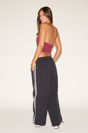 HALTER COWLED NECK SEAMLESS SOLID COLOR TOP