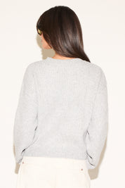 RIBBED CREW NECK LOOSE FIT SWEATER