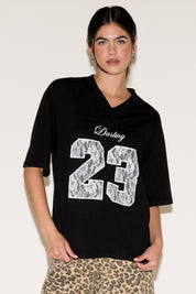 DARLING 23 LACE EMBROIDERED COTTON JERSEY