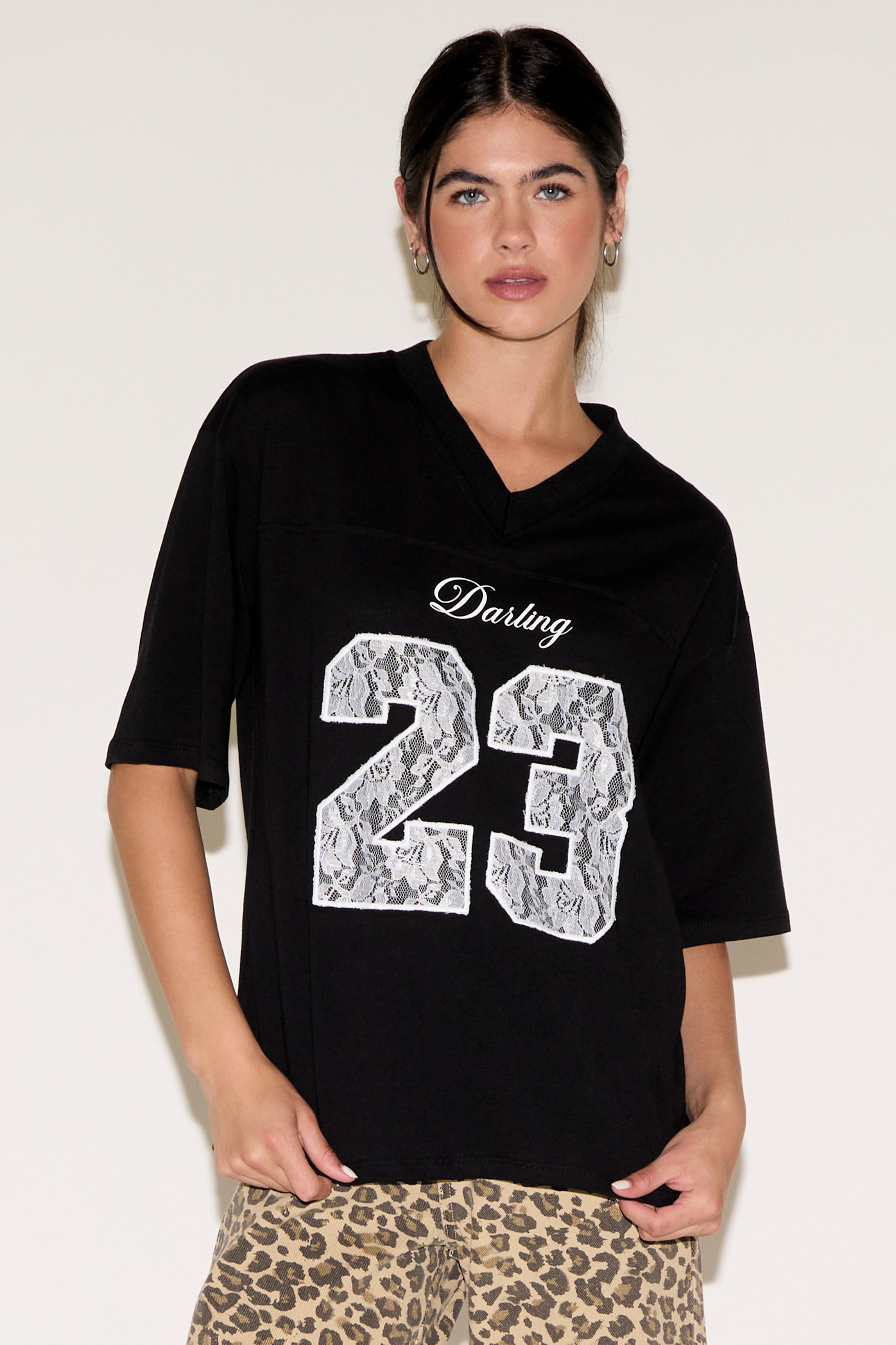 DARLING 23 LACE EMBROIDERED COTTON JERSEY
