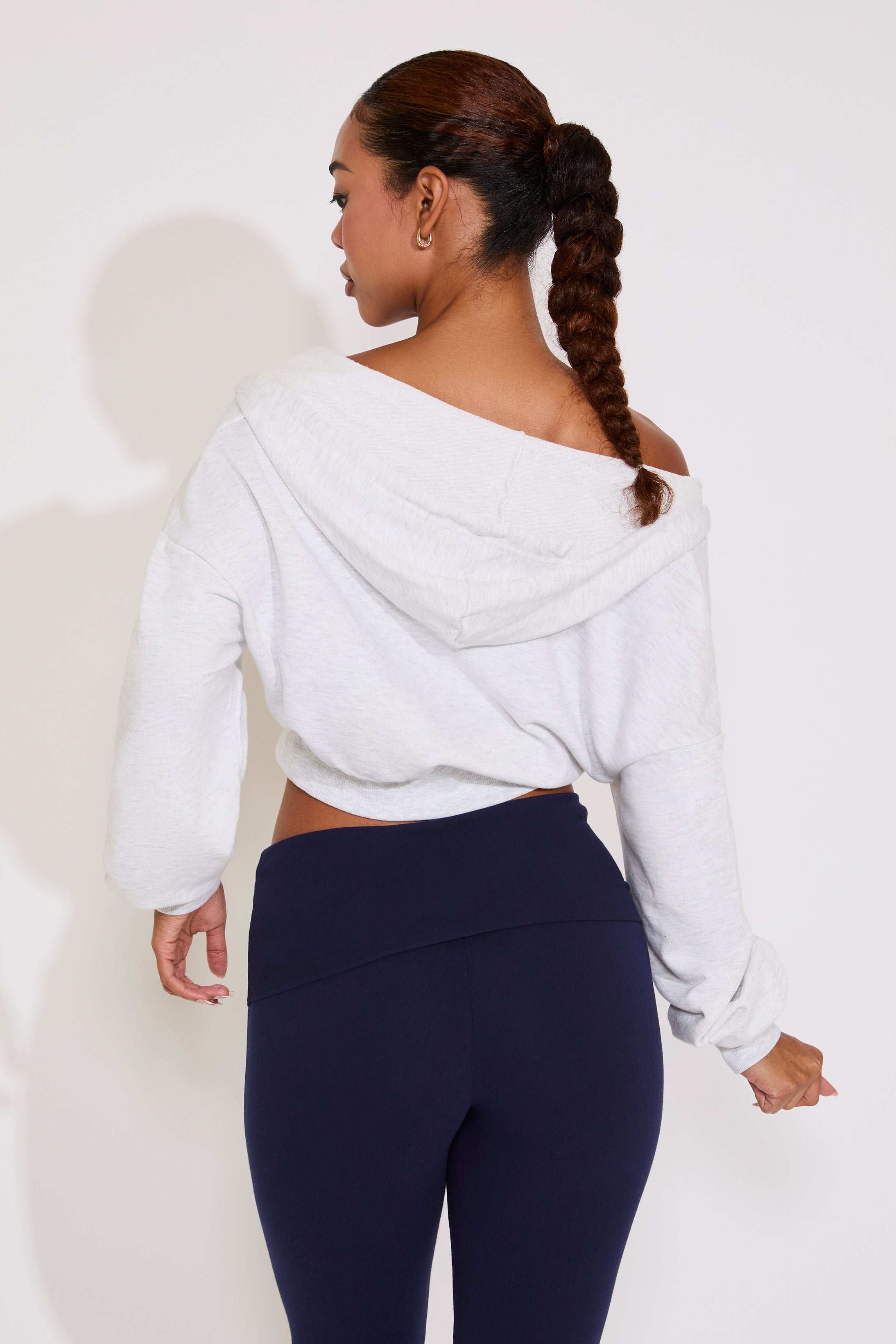 ZIP UP FRENCH TERRY HOODIE WITH KANGAROO POCKET