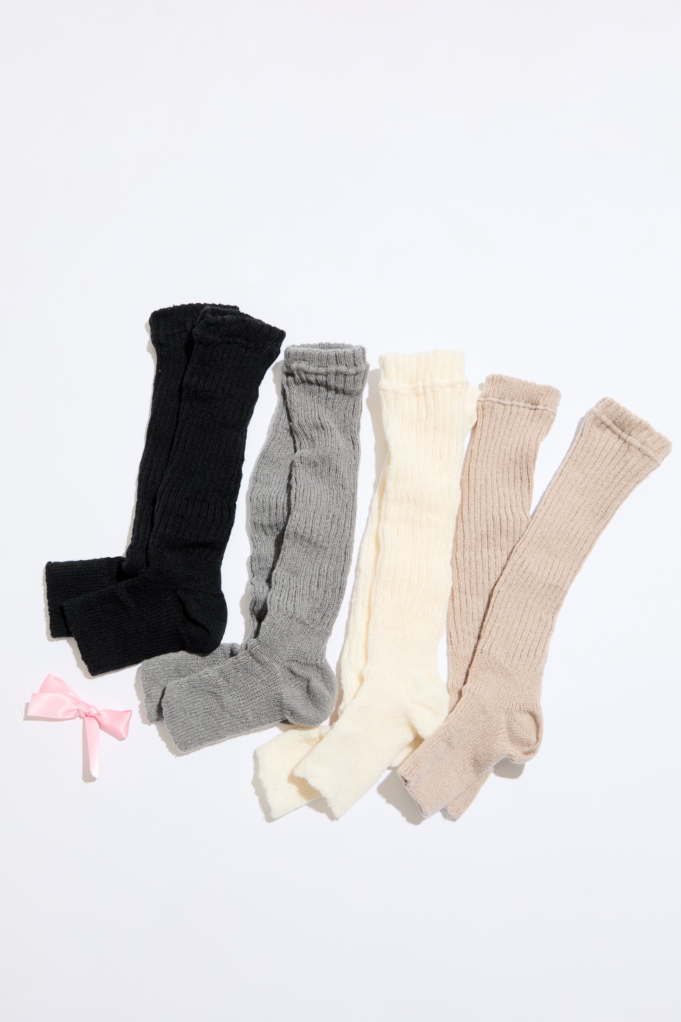 TOELESS RIB KNIT SLOUCHY TALL SOCK