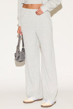 ELASTIC WAIST LOOSE FIT STRAIGHT LEG PANT
