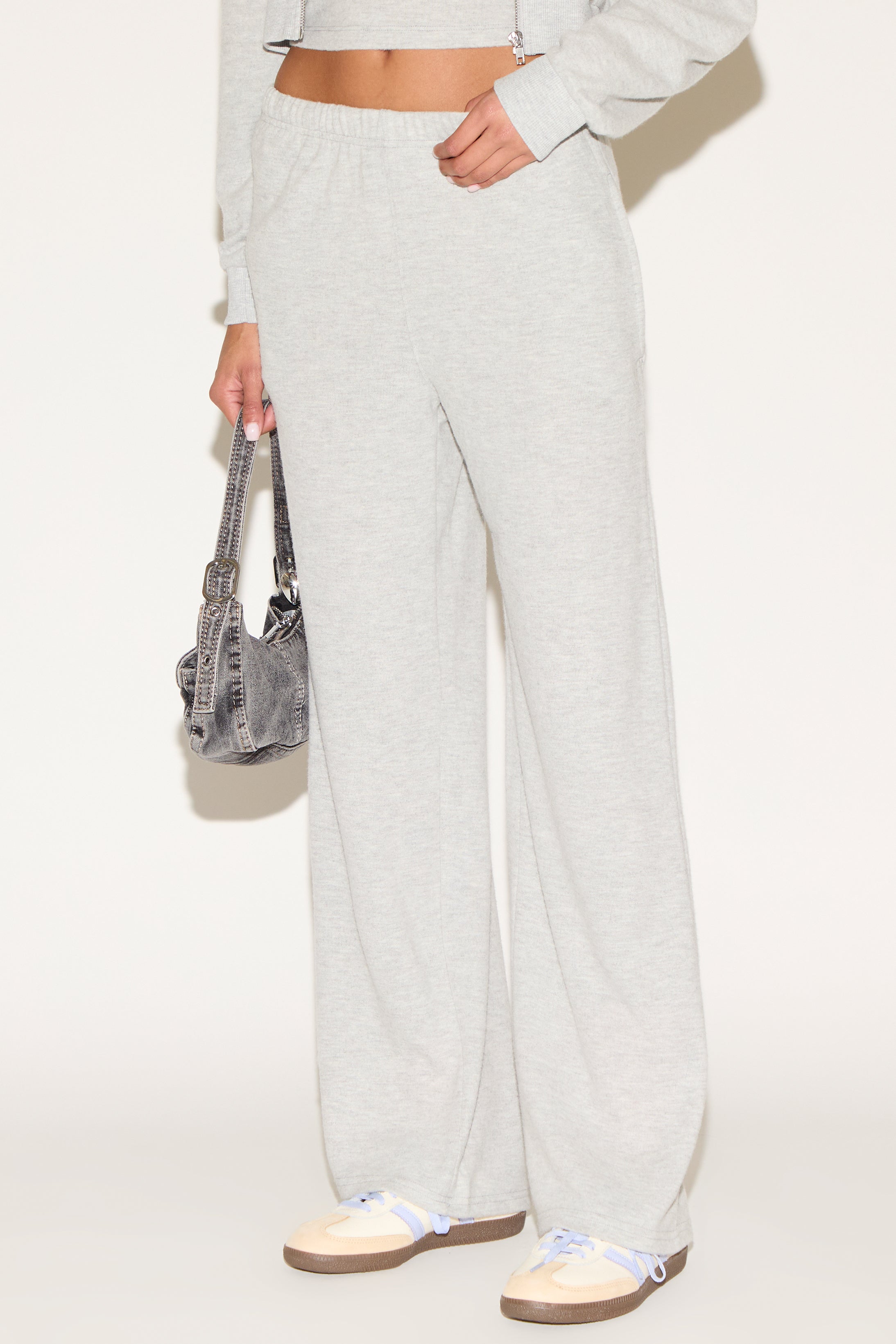 ELASTIC WAIST LOOSE FIT STRAIGHT LEG PANT