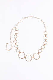 VARIGATED SIZED RING LINK CHAIN BELT