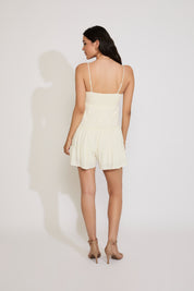 SMOCKED TIERED SPAGHETTI STRAP ROMPER