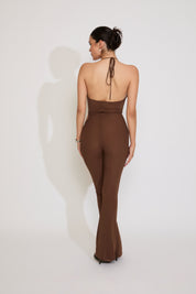 O-RING DETAIL SIDE CUTOUT HALTER JUMPSUIT