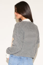 TWO BEARS BUTTON UP LONG SLEEVE CARDIGAN