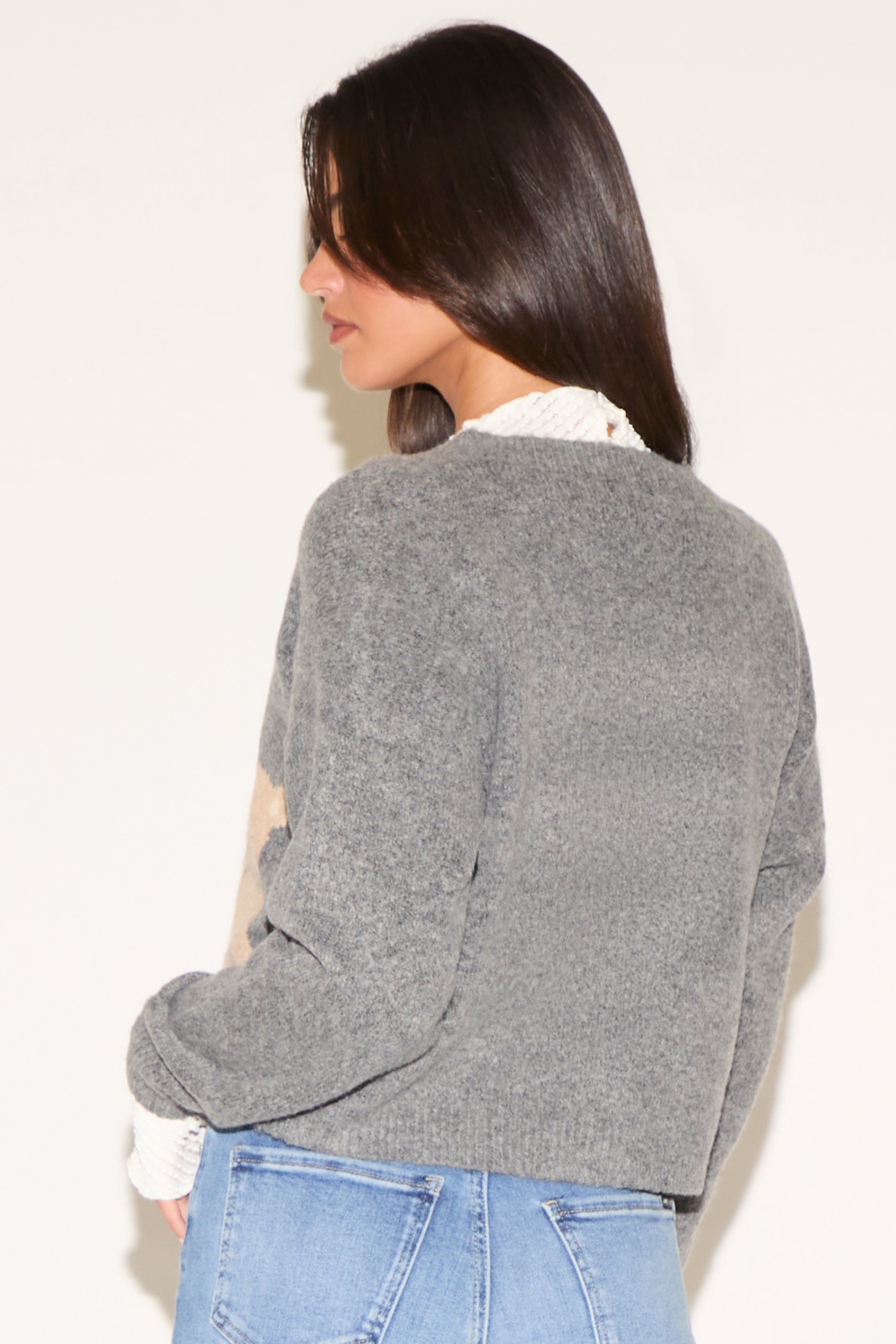 TWO BEARS BUTTON UP LONG SLEEVE CARDIGAN