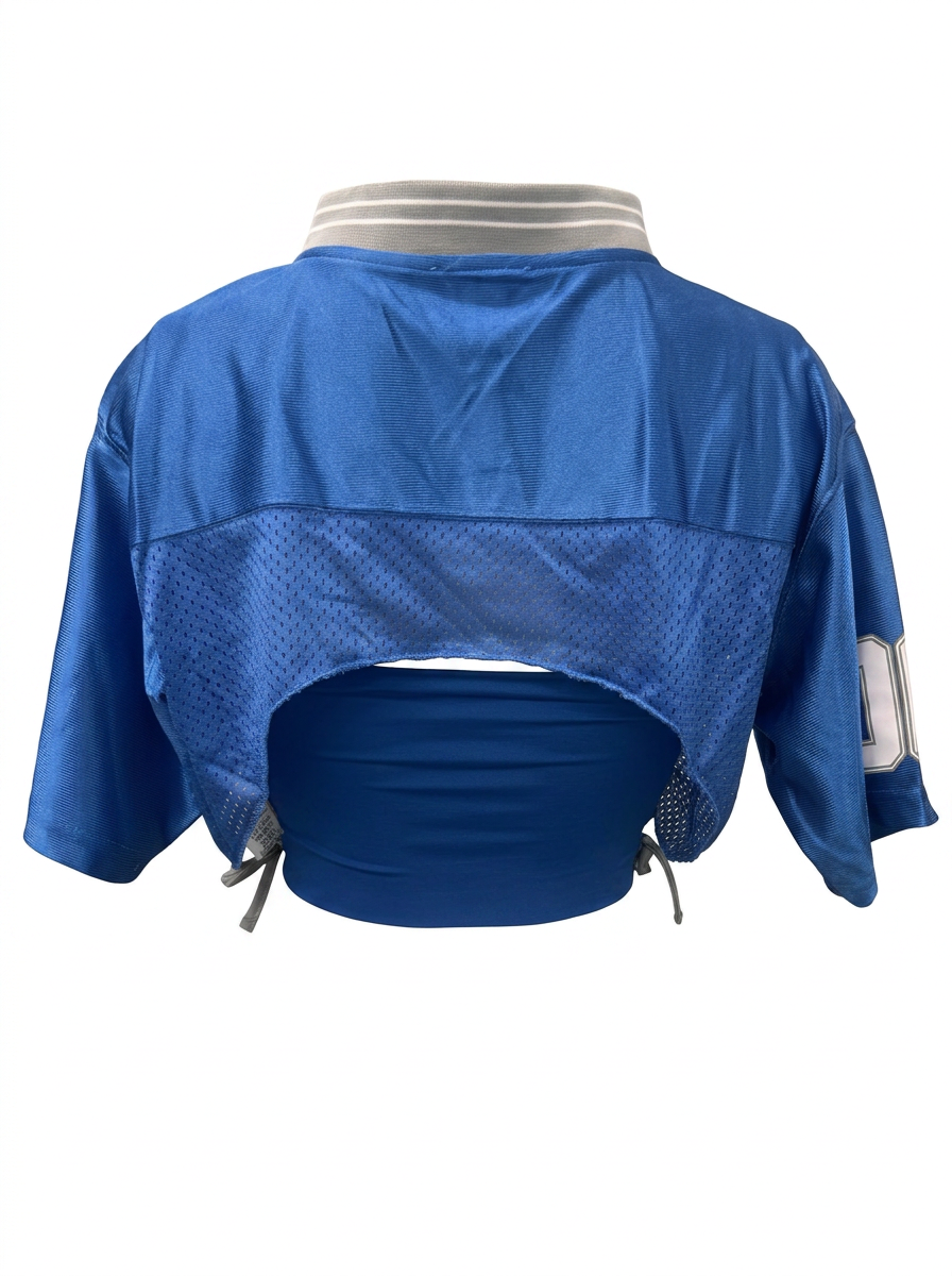 Ghost cut image of a blue Los Angeles jersey on a white background. 
