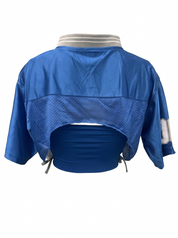 Ghost cut image of a blue Los Angeles jersey on a white background. 