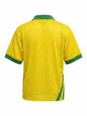 Ghost cut image of a yellow Brazil jersey on a white background.