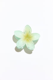 Flower-shaped object with a gradient from green to yellow on a white background