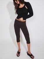 ZEBRA PRINT FOLDOVER WAIST CAPRI