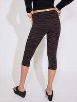ZEBRA PRINT FOLDOVER WAIST CAPRI