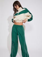 RETRO 80S COLOR BLOCK NYLON JACKET